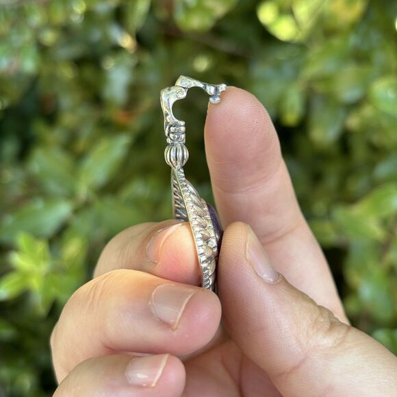 Carolyn Pollack Sterling Silver Purple Sugalite Pendant/ Enhancer - Picture 4 of 7